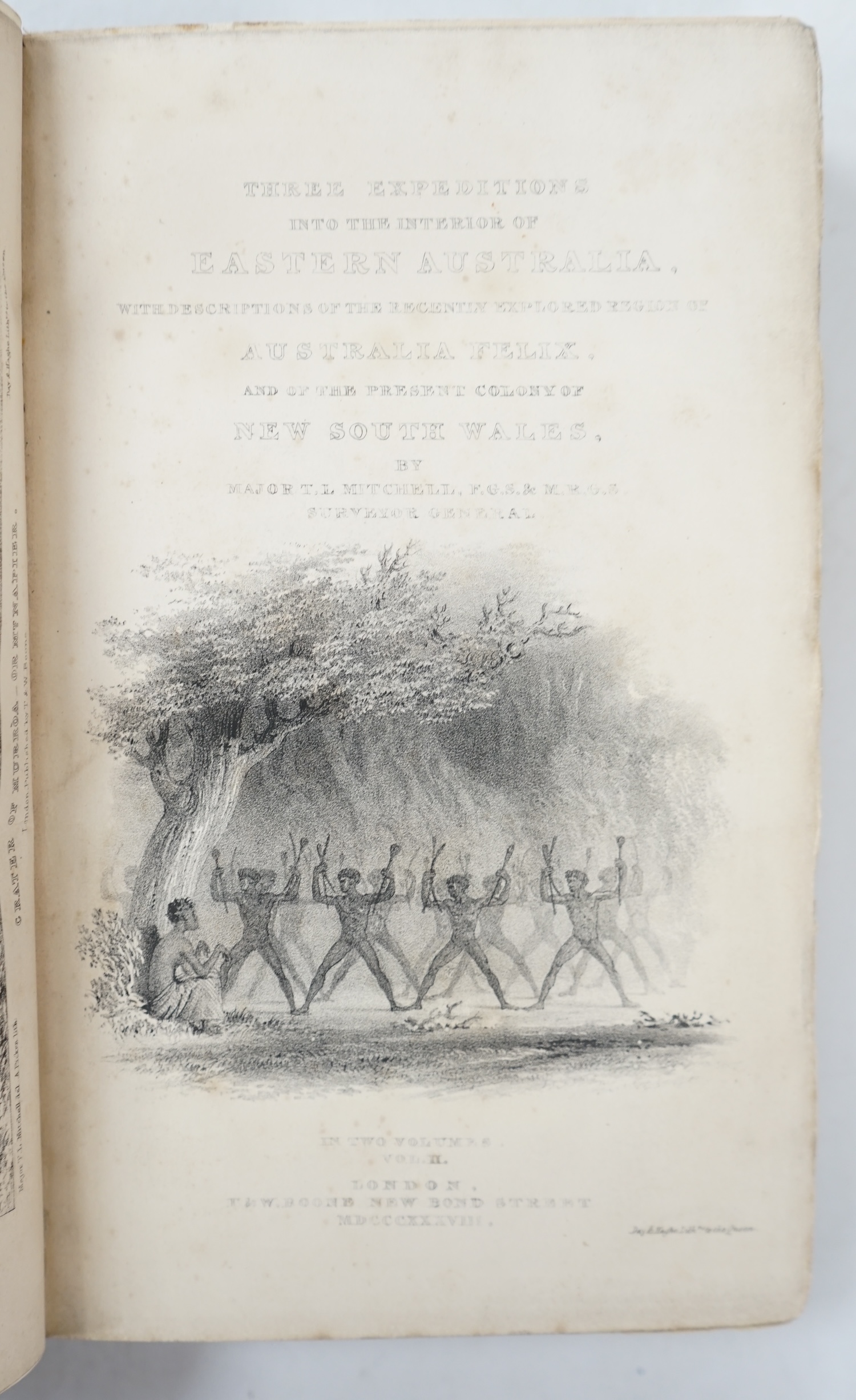 Mitchell, Sir Thomas Livingstone - Three Expeditions into the Interior of Eastern Australia, with descriptions of the recently explored region of Australia Felix, and of the present Colony of New South Wales. 1st edition